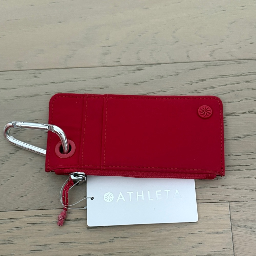 Athleta Vibrant Red Keychain Pouch